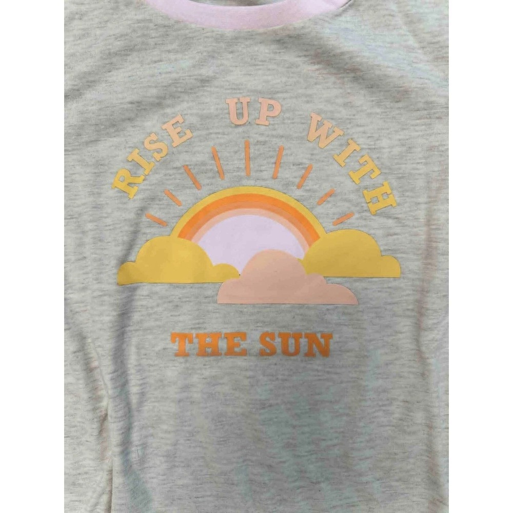 Cat & Jack Girls Rise Up With The Sun Rainbow Pajama Set 2pc NWT 7/8 (2 SETS) - Picture 2 of 3